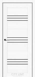 Дуб білий/Чорне скло